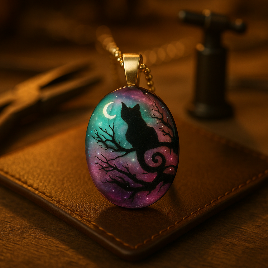 Celestial Starry Cat Necklace
