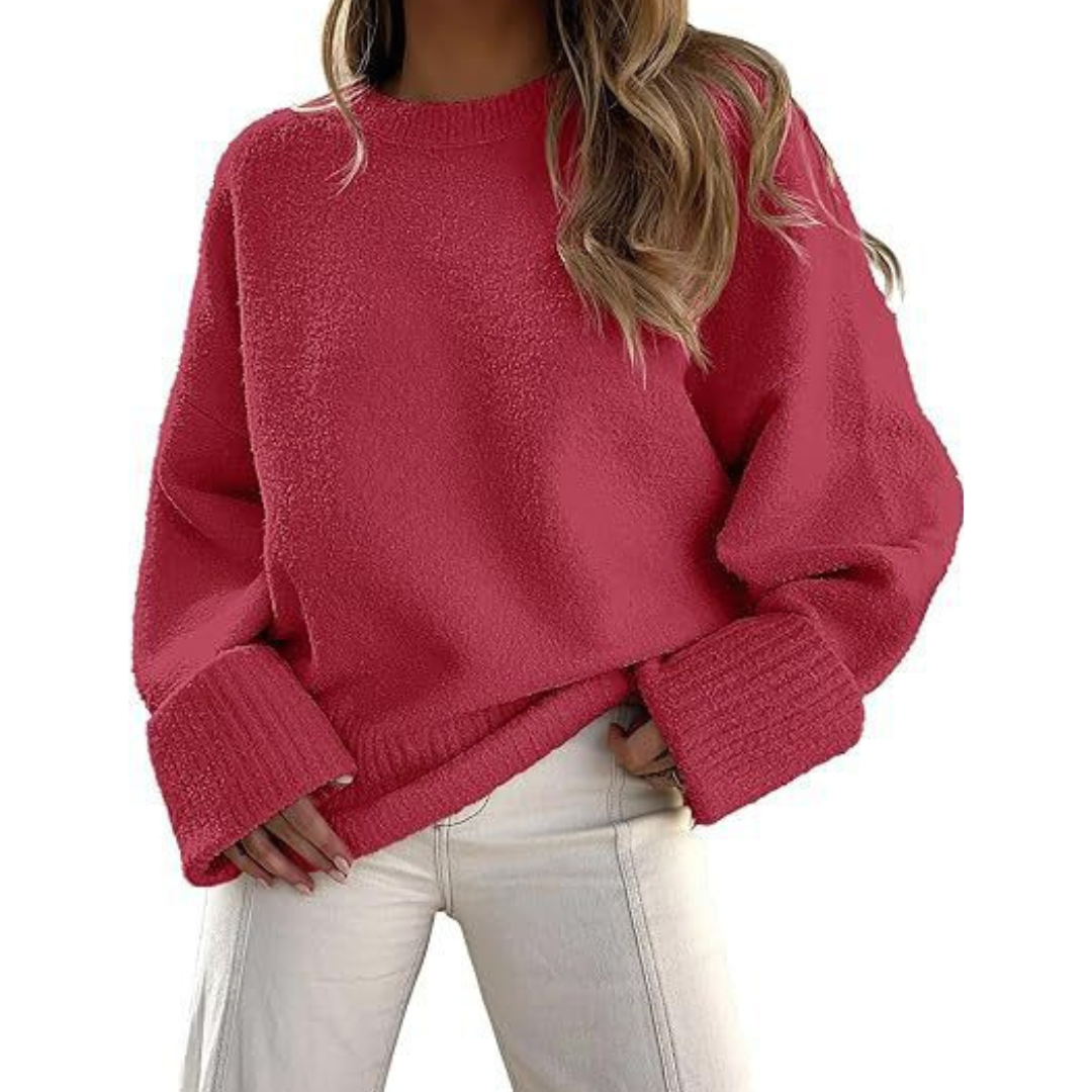 HALEY™ - Cozy Oversized Fuzzy Knit Pullover Sweater