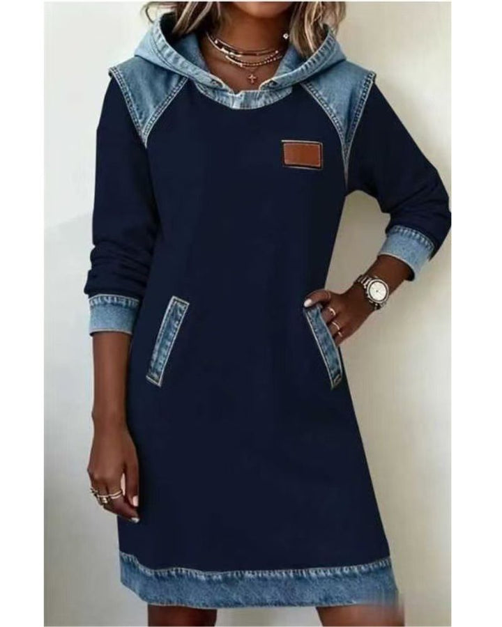 Denim Hoodie Dress
