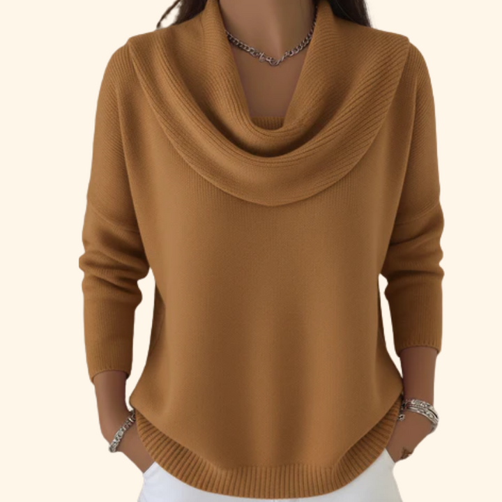 Soft Cowl-Neck Sweater
