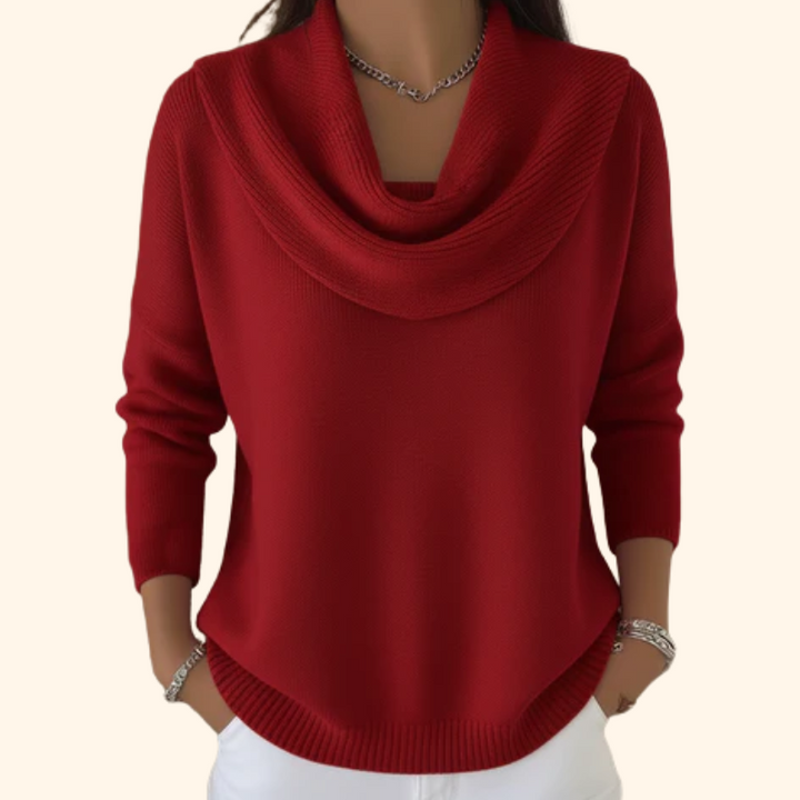 Soft Cowl-Neck Sweater