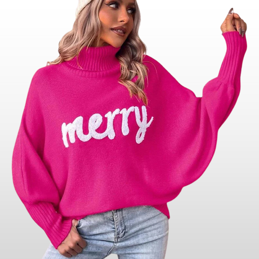 EMMIE™ - Loose-Fit Knit Sweater with Batwing Sleeves