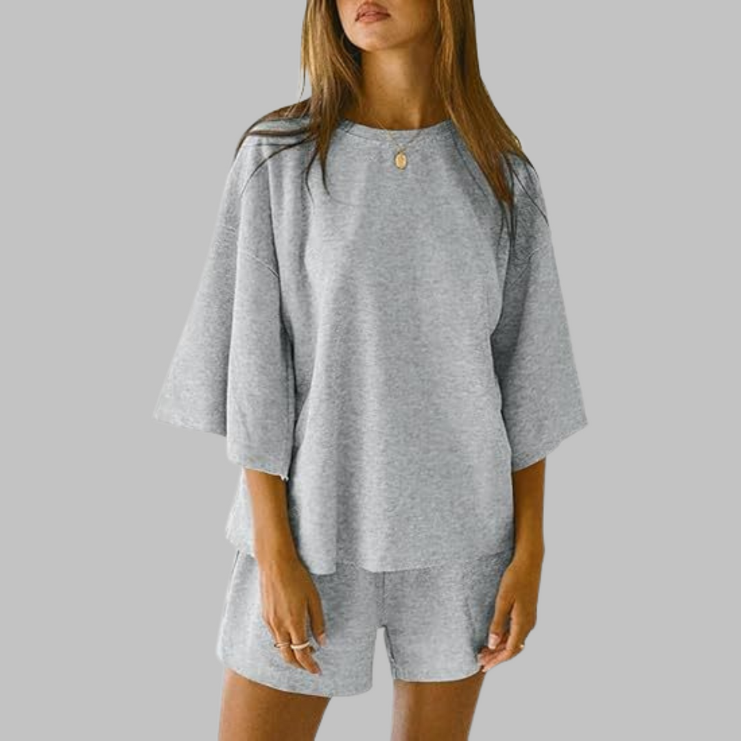TIYA™ - Casual Top and Shorts Lounge Set