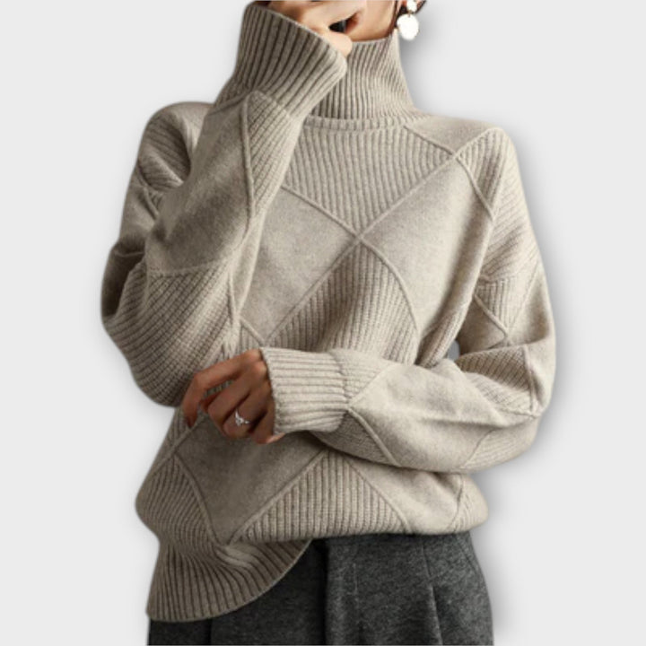 Cozy Turtleneck Knit Sweater