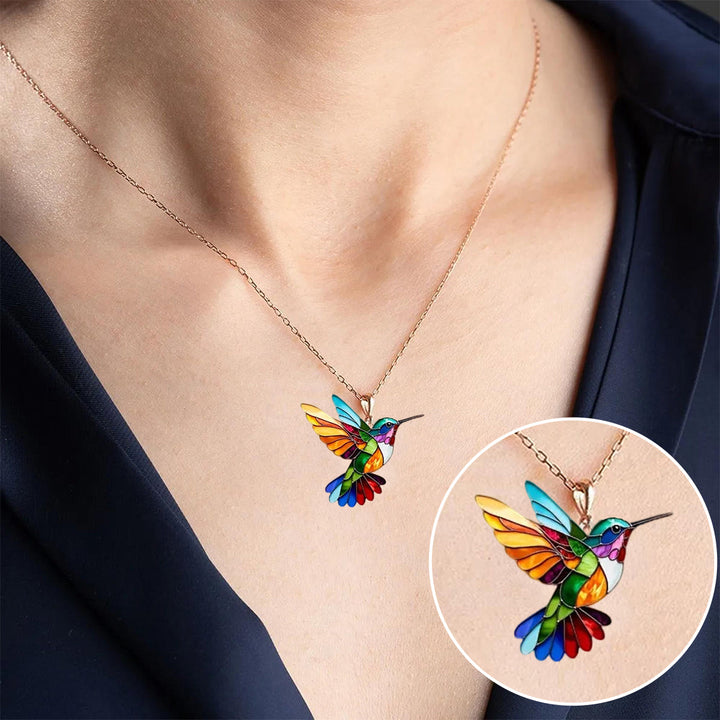Harper™ - Elegant Hummingbird Necklace and Earring Duo