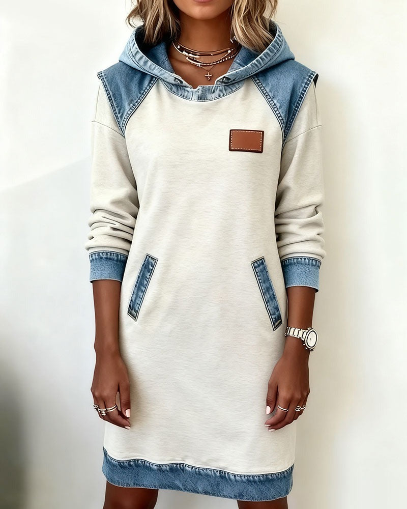 Denim Hoodie Dress