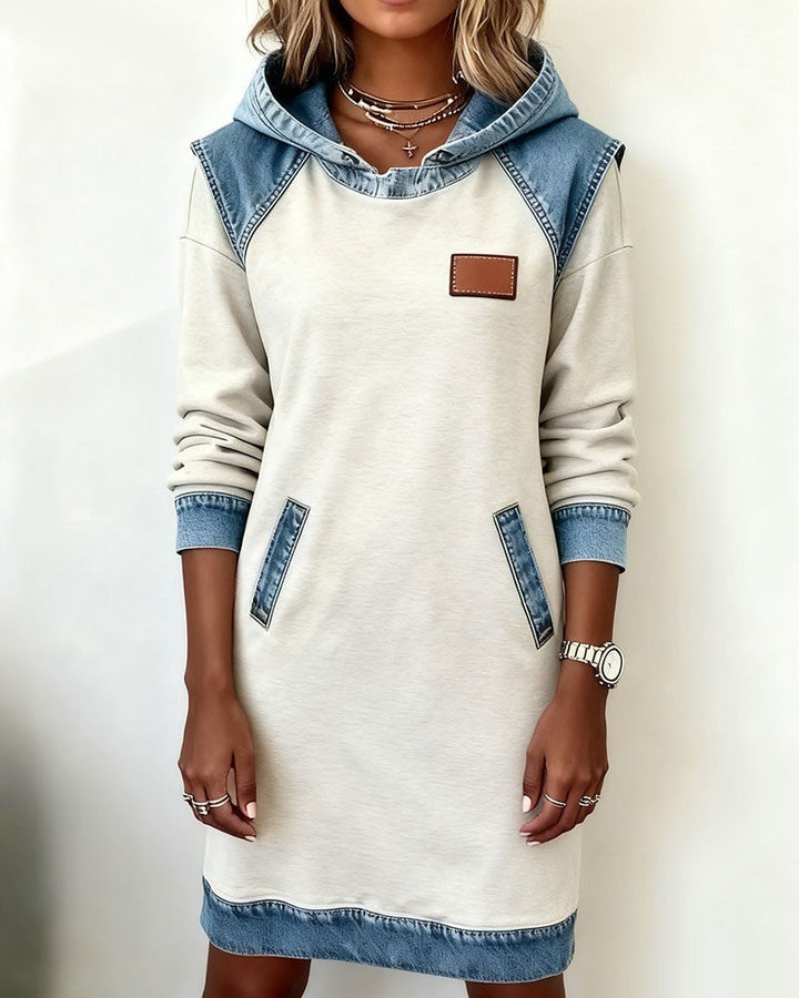 Denim Hoodie Dress