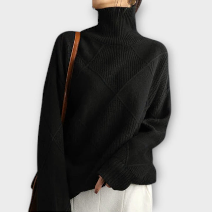 Cozy Turtleneck Knit Sweater