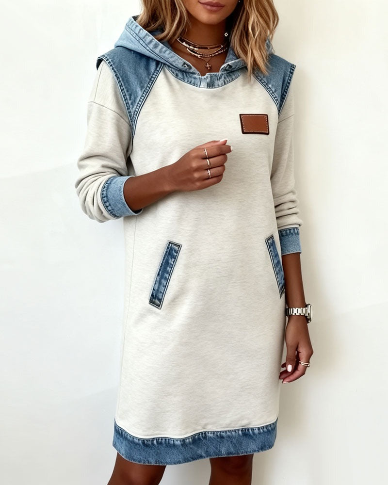 Denim Hoodie Dress