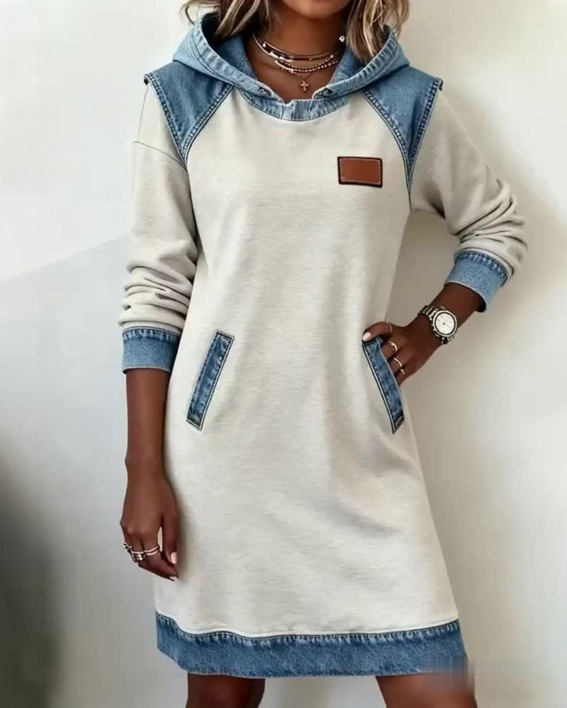Denim Hoodie Dress