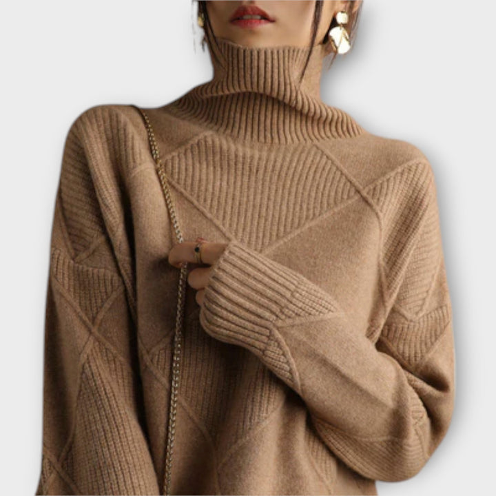 Cozy Turtleneck Knit Sweater