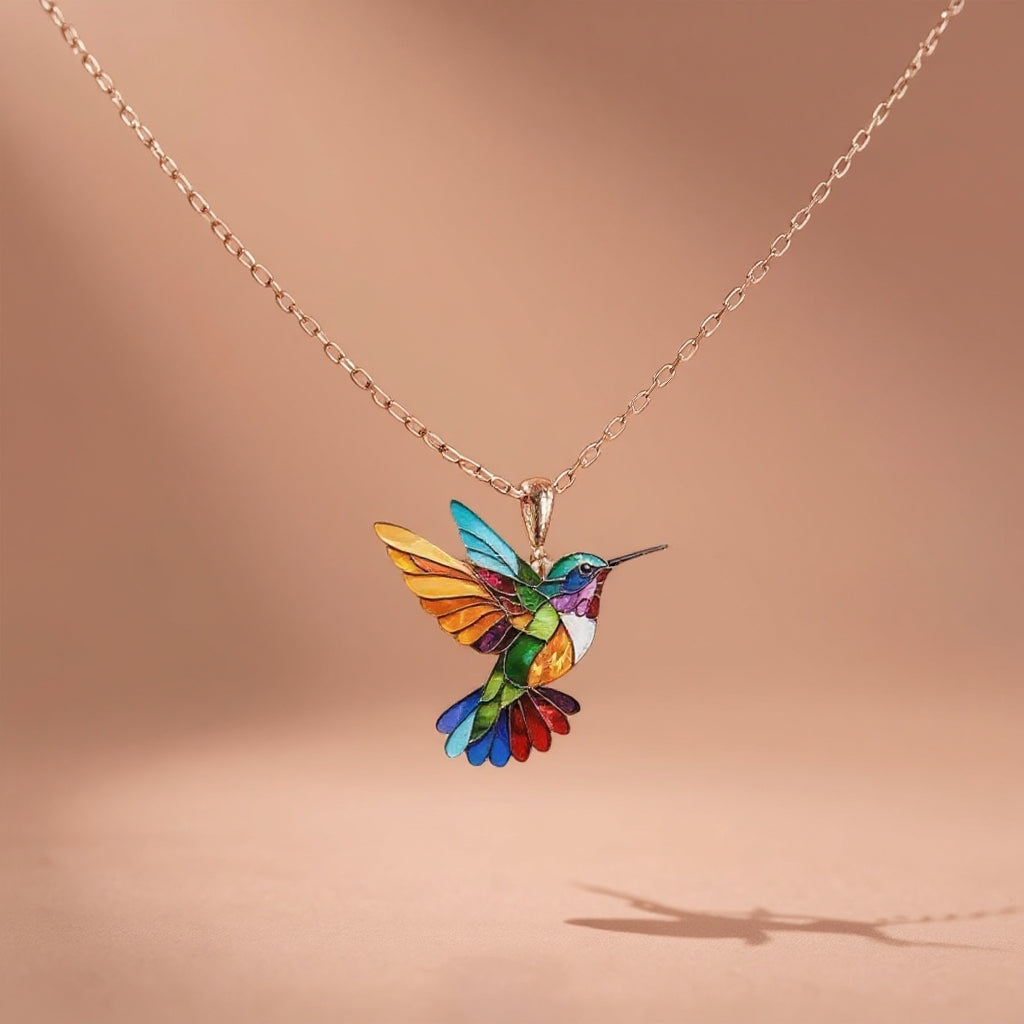 Harper™ - Elegant Hummingbird Necklace and Earring Duo