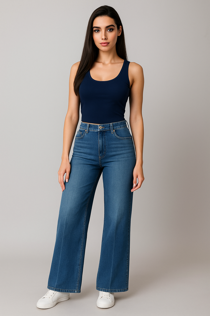 Elsie - Women's wide-leg jeans