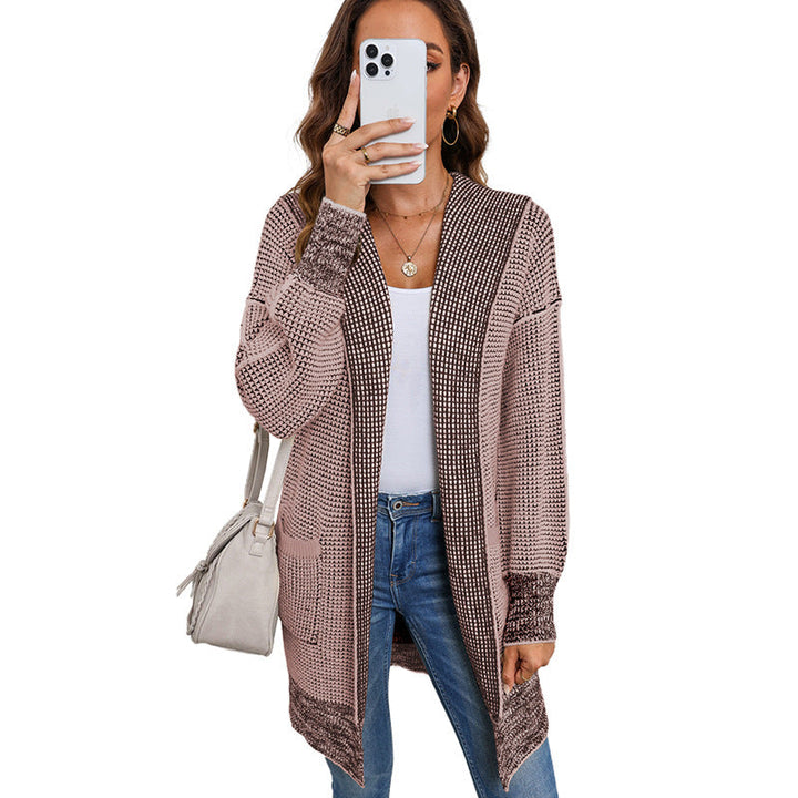 IRISH™ - Oversized Plaid Chunky Knit Open Front Cardigan