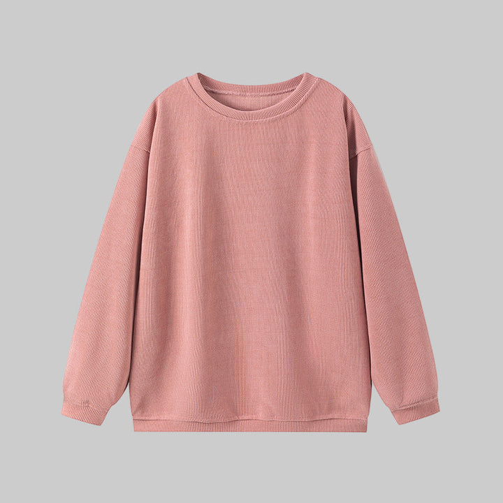 BRITLEY™ - Cozy Plain Long Sleeve Round Neck Sweatshirt