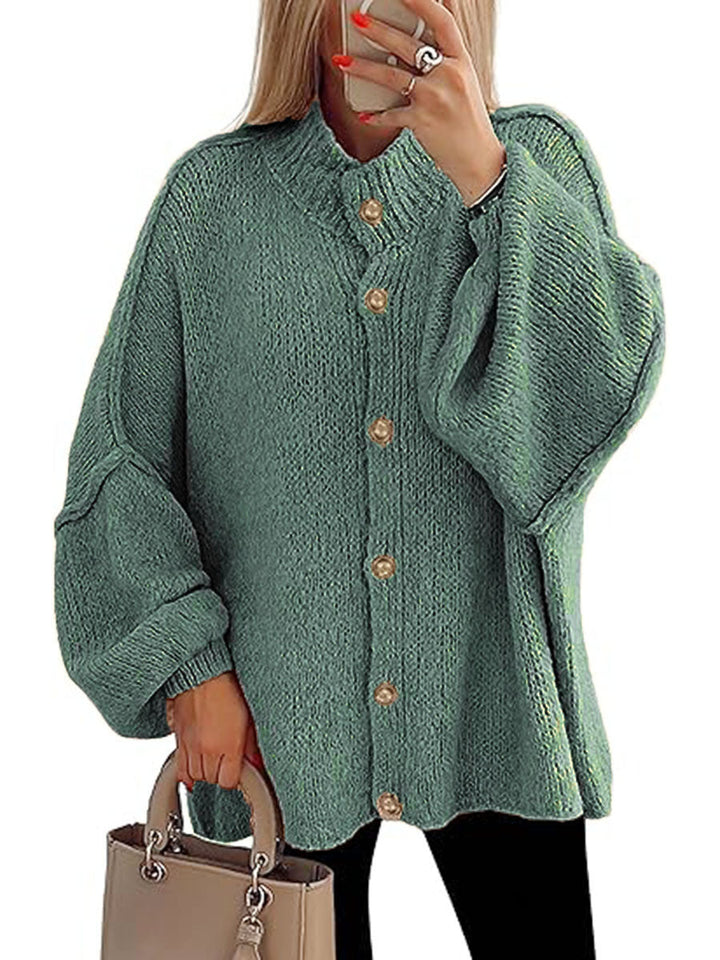 NOFIA™ - Cozy Button Down Long Sleeve Chunky Jacket