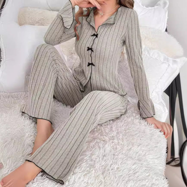 Kenzie™ - Chic V-Neck Top & Pants Loungewear Set