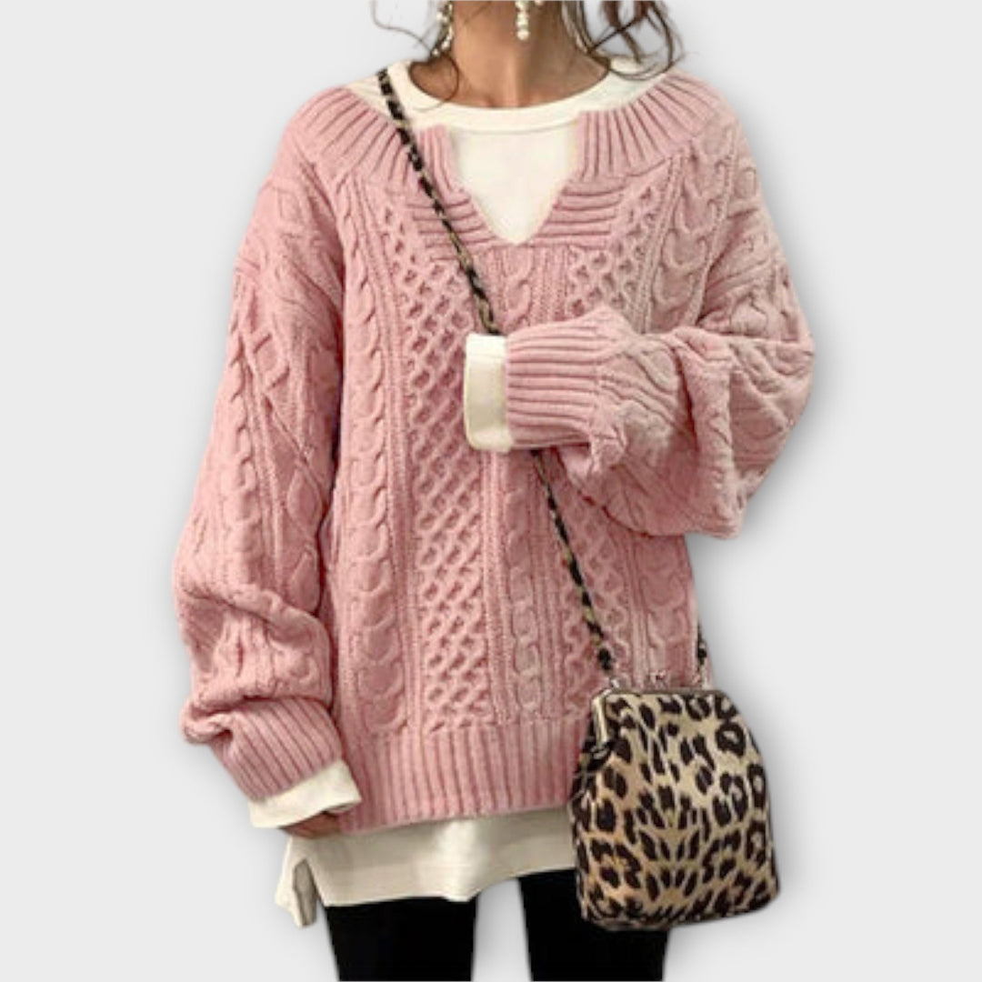 Oversized Cable-Knit Sweater