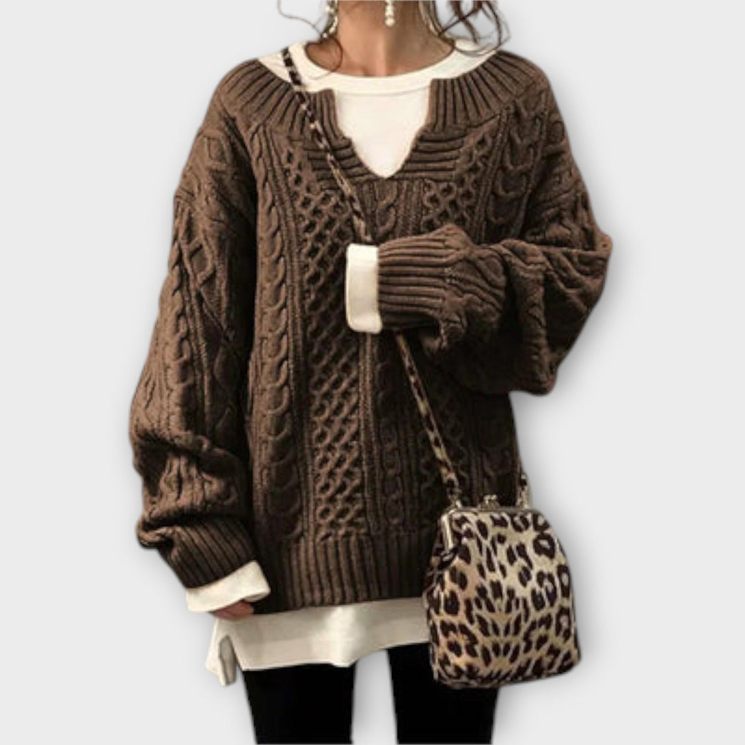 Oversized Cable-Knit Sweater