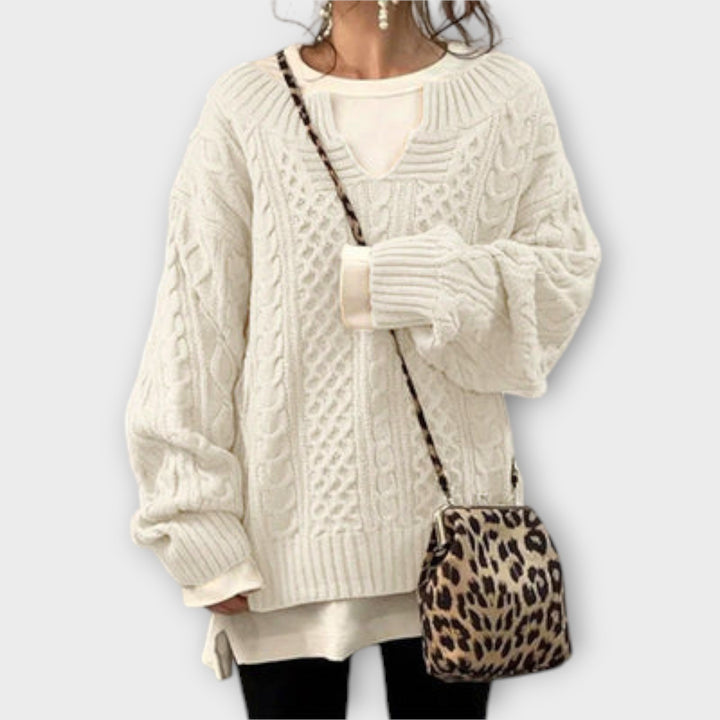 Oversized Cable-Knit Sweater
