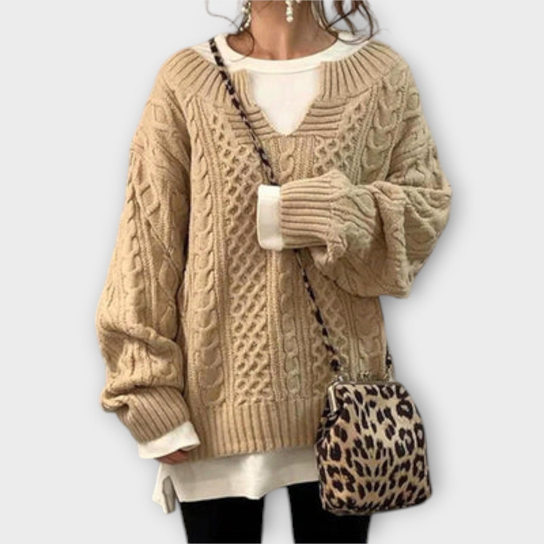 Oversized Cable-Knit Sweater