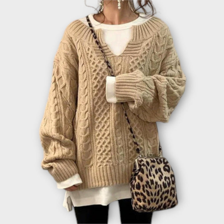 Oversized Cable-Knit Sweater