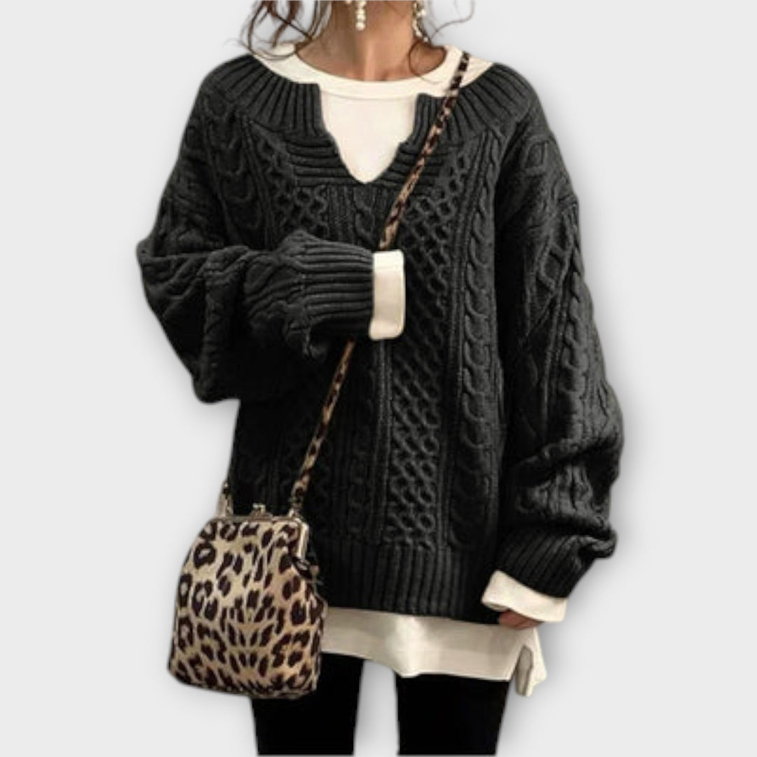 Oversized Cable-Knit Sweater