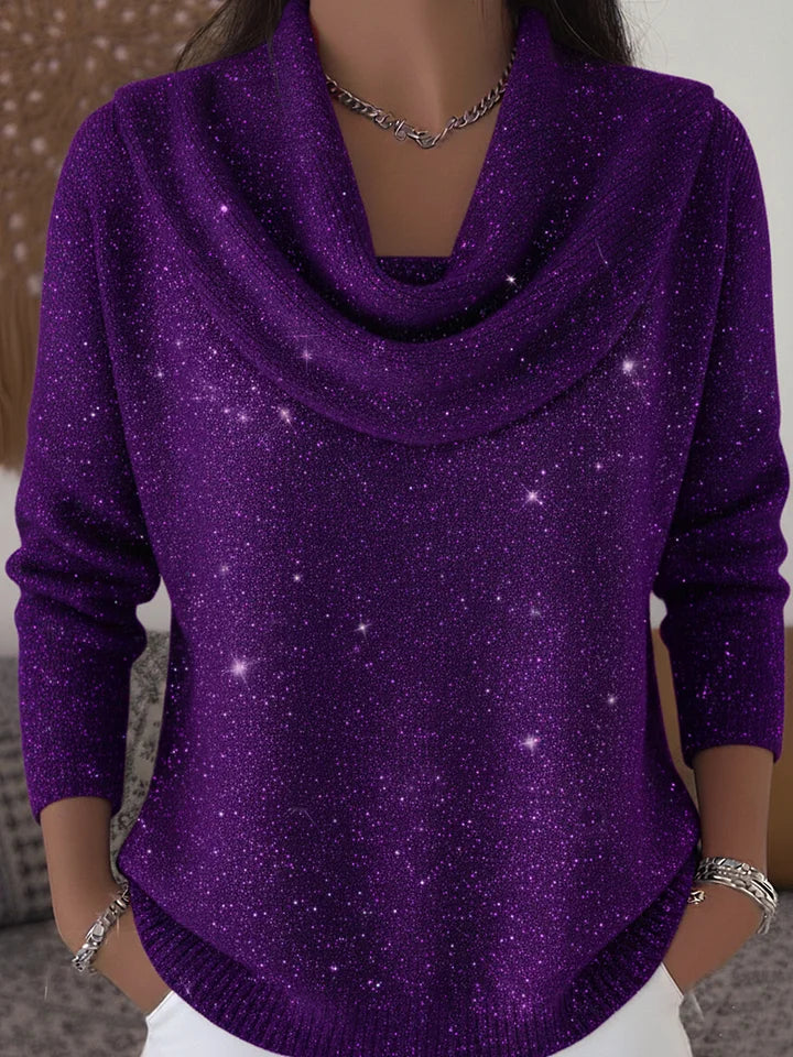 Caroline™ - Women's Loose Fit Shimmer Sweater