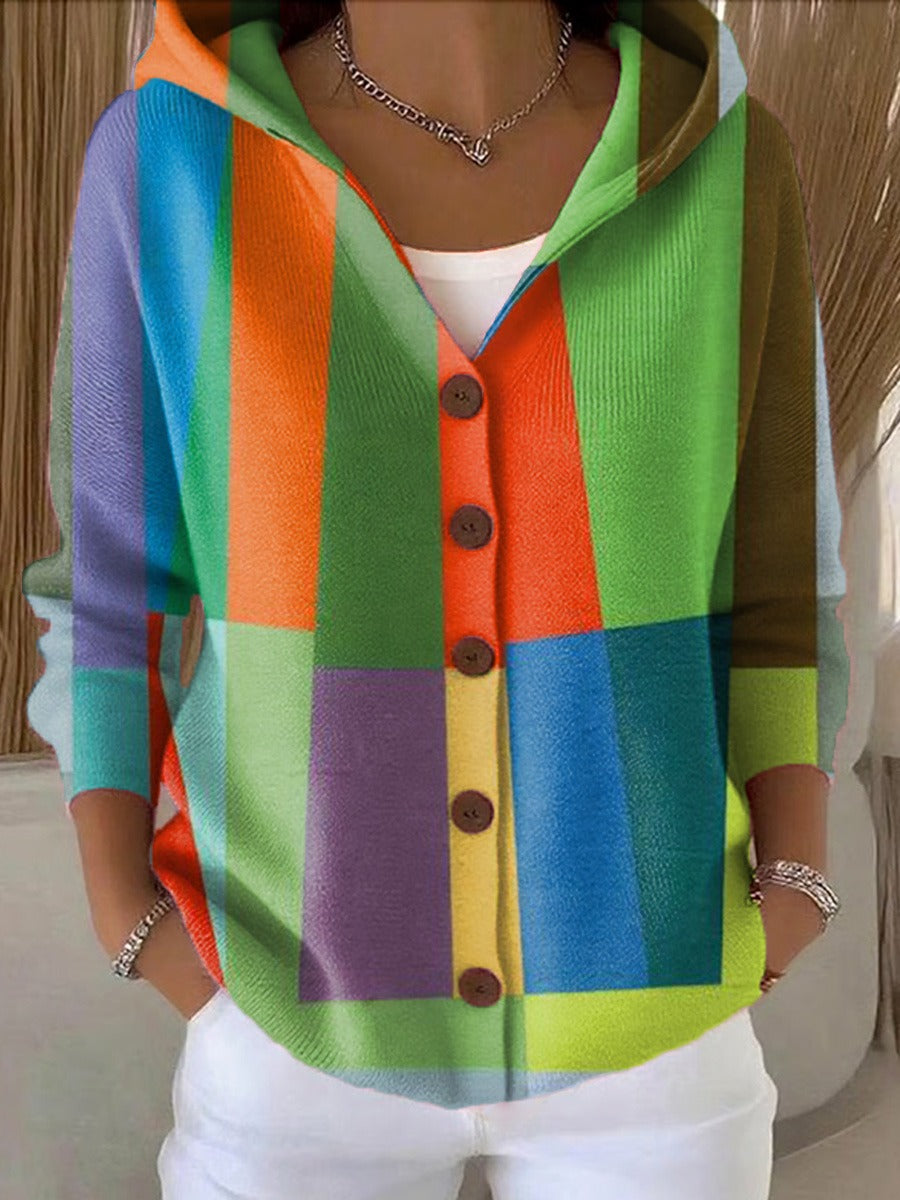 Faith™ - Colorful Abstract Geometric Hooded Sweater