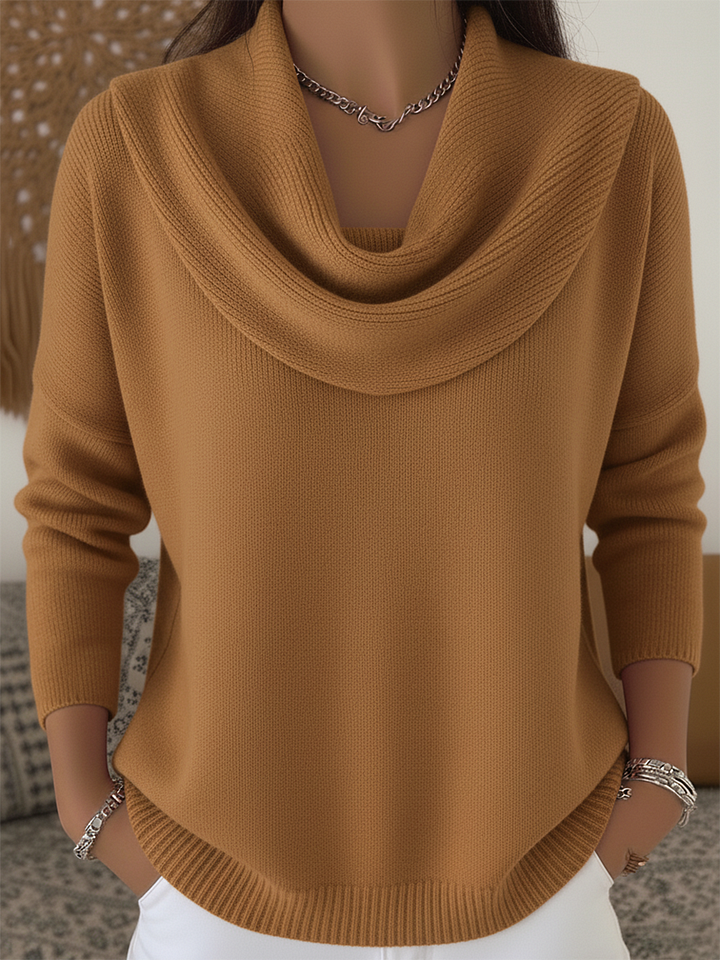 Victoria™ - Elegant Ruffled Collar Sweater Top