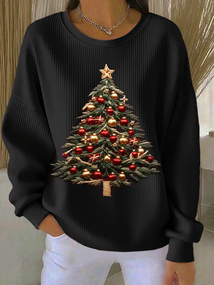 Naomi™ - Women's Casual Holiday Tree Sweatshirt