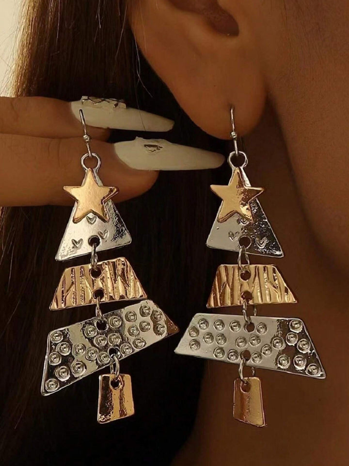 Hazel™ - Women's Party Carnival Metal Christmas Tree Long Earrings