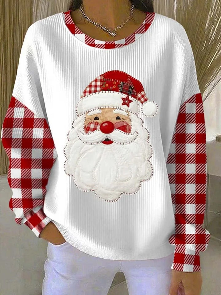 Sienna­™ - Christmas Santa Print Casual Sweatshirt