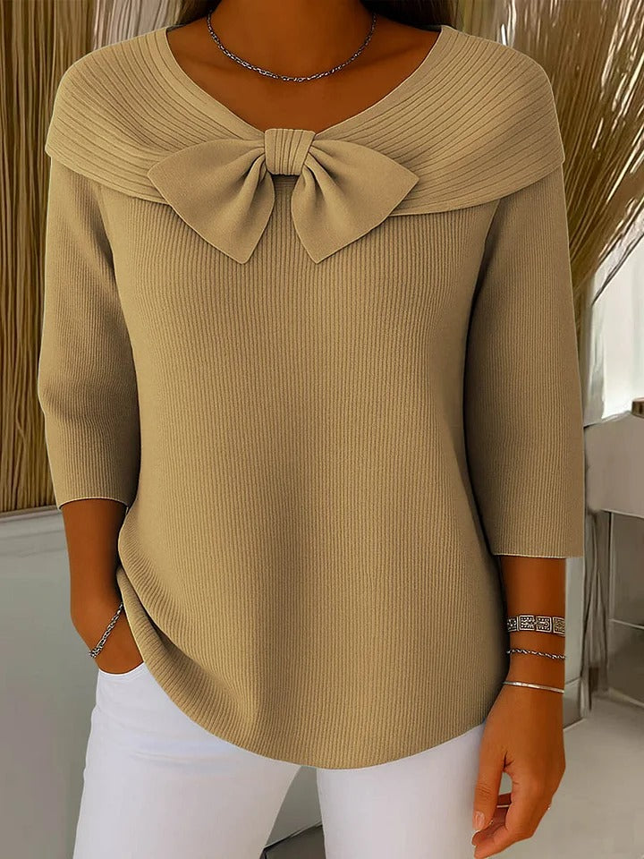 Savannah™ - Round Neck Bow Knit Pullover