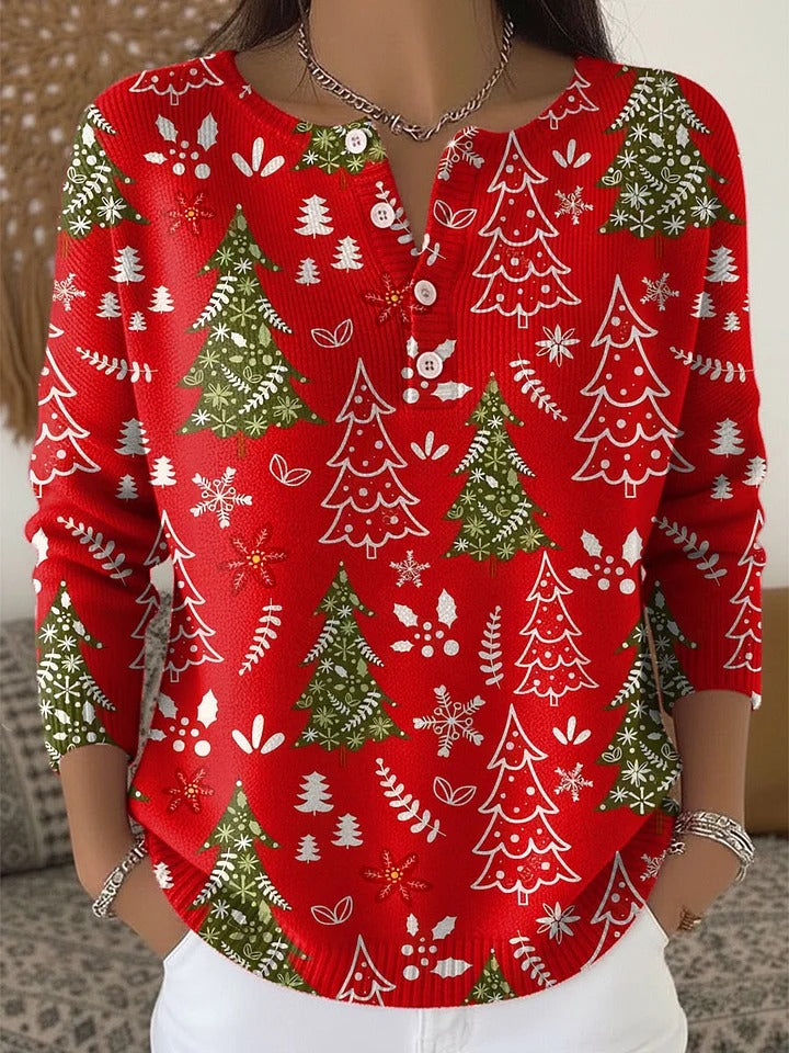 Hannah™ - Festive Christmas Tree Cardigan Sweater