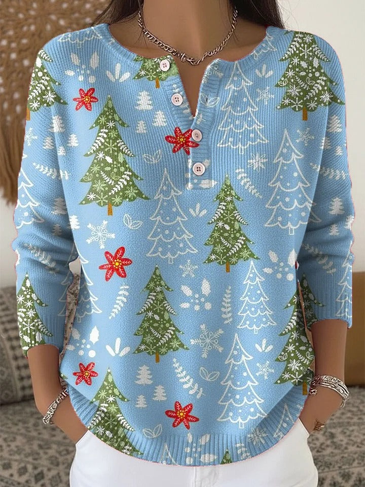Hannah™ - Festive Christmas Tree Cardigan Sweater