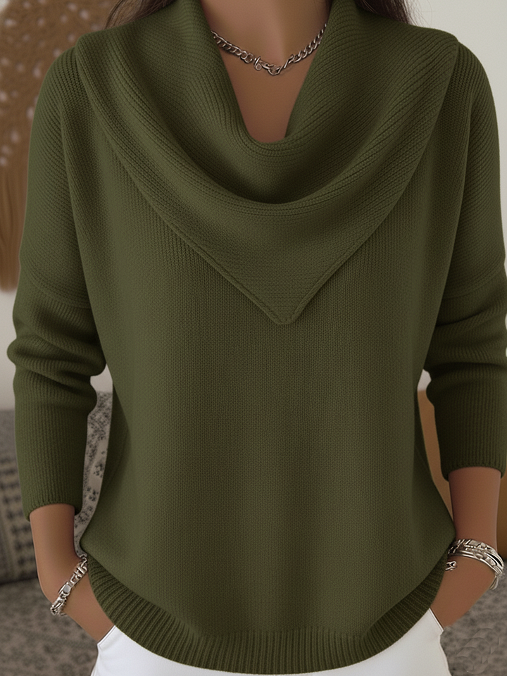 Hailey™ - Elegant Retro Triangle Neck Sweater
