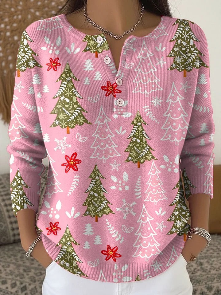 Hannah™ - Festive Christmas Tree Cardigan Sweater