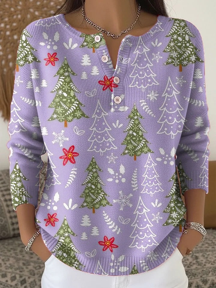 Hannah™ - Festive Christmas Tree Cardigan Sweater