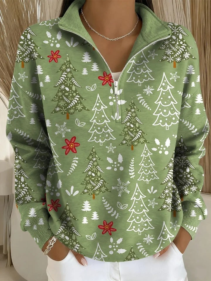 Hannah™ - Festive Christmas Tree Cardigan Sweater
