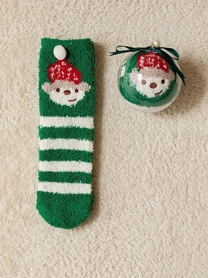 Ruby™ - Christmas Coral Fleece Socks Gift Box