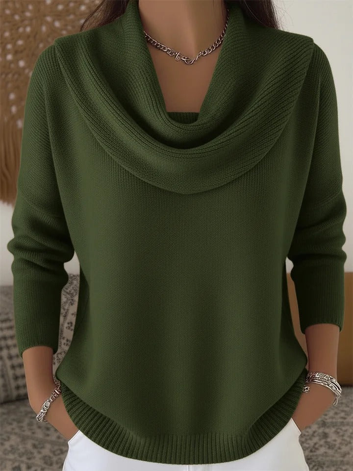 Victoria™ - Elegant Ruffled Collar Sweater Top