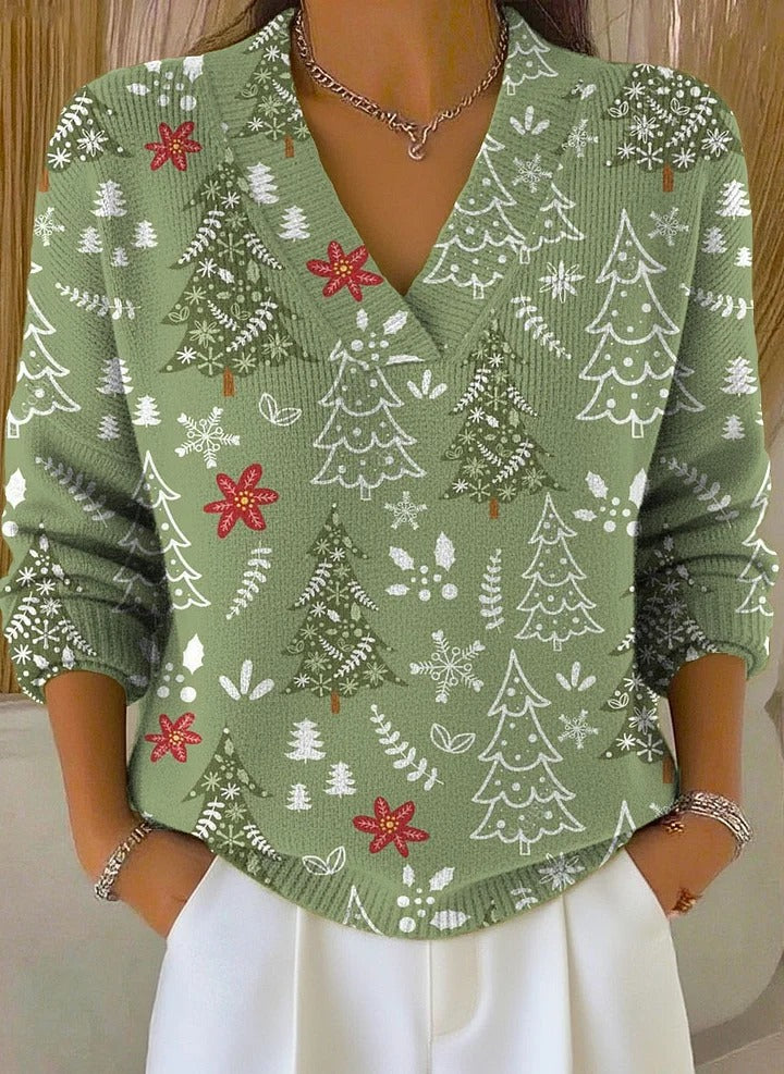 Hannah™ - Festive Christmas Tree Cardigan Sweater