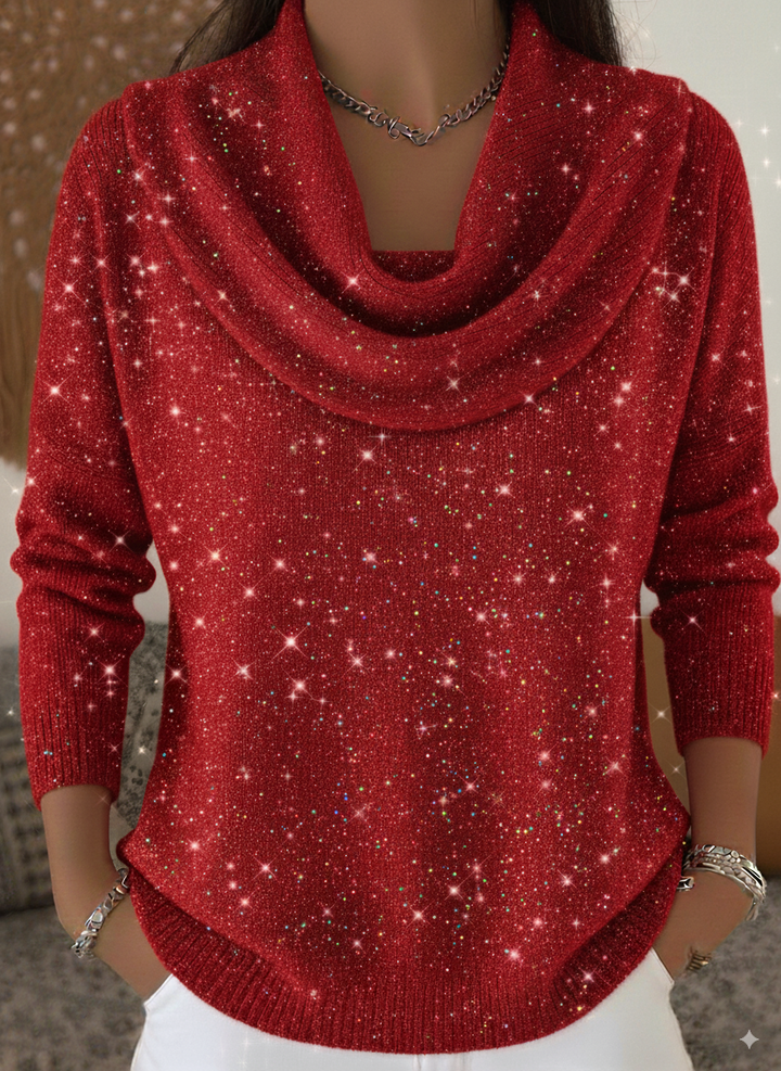 Caroline™ - Women's Loose Fit Shimmer Sweater