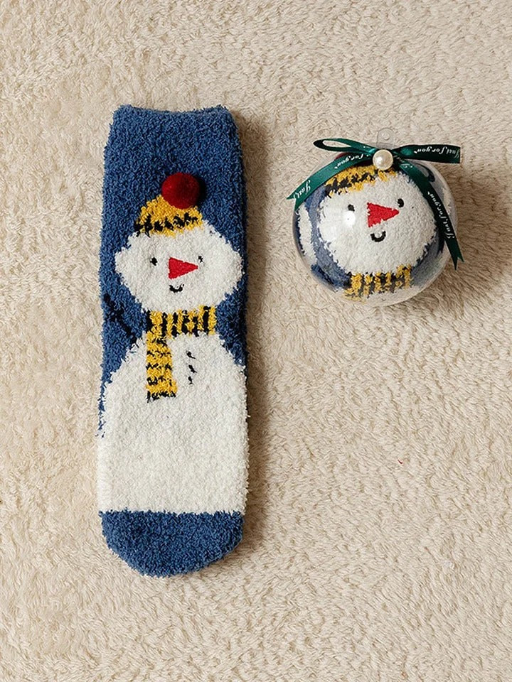 Ruby™ - Christmas Coral Fleece Socks Gift Box