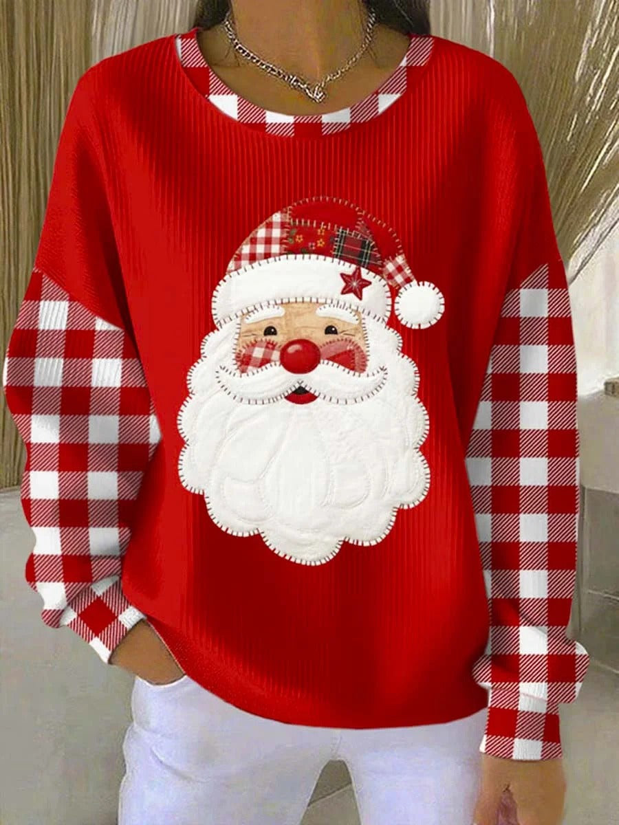 Sienna­™ - Christmas Santa Print Casual Sweatshirt