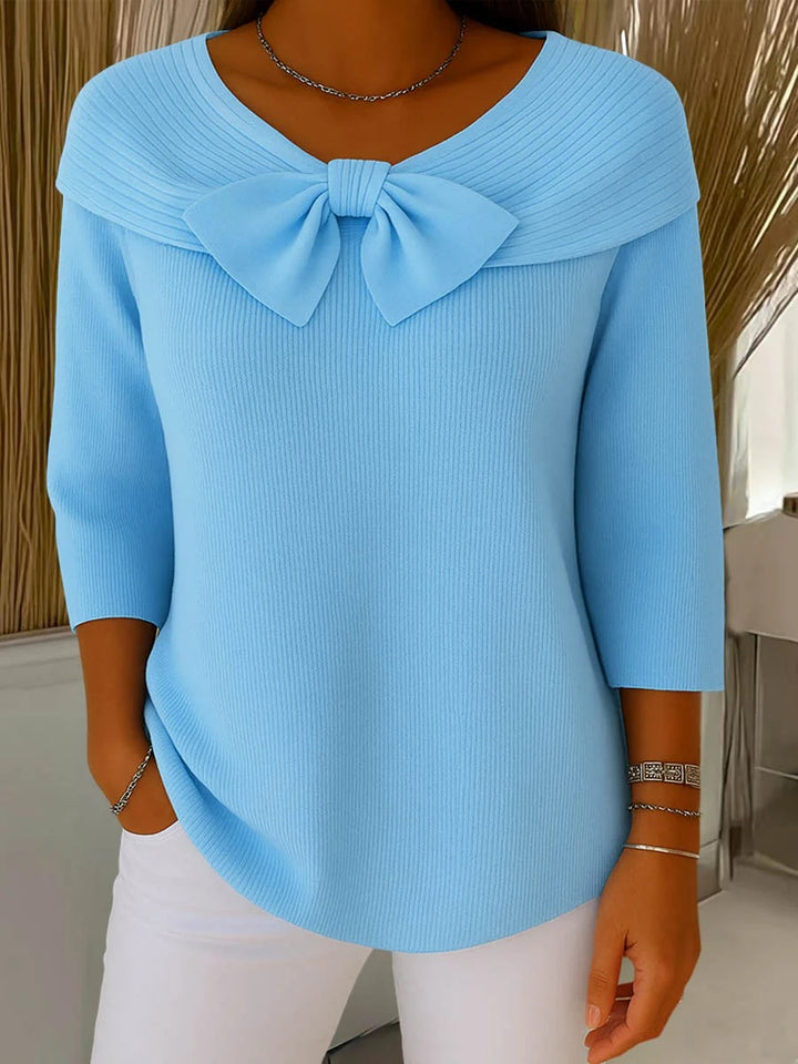 Savannah™ - Round Neck Bow Knit Pullover