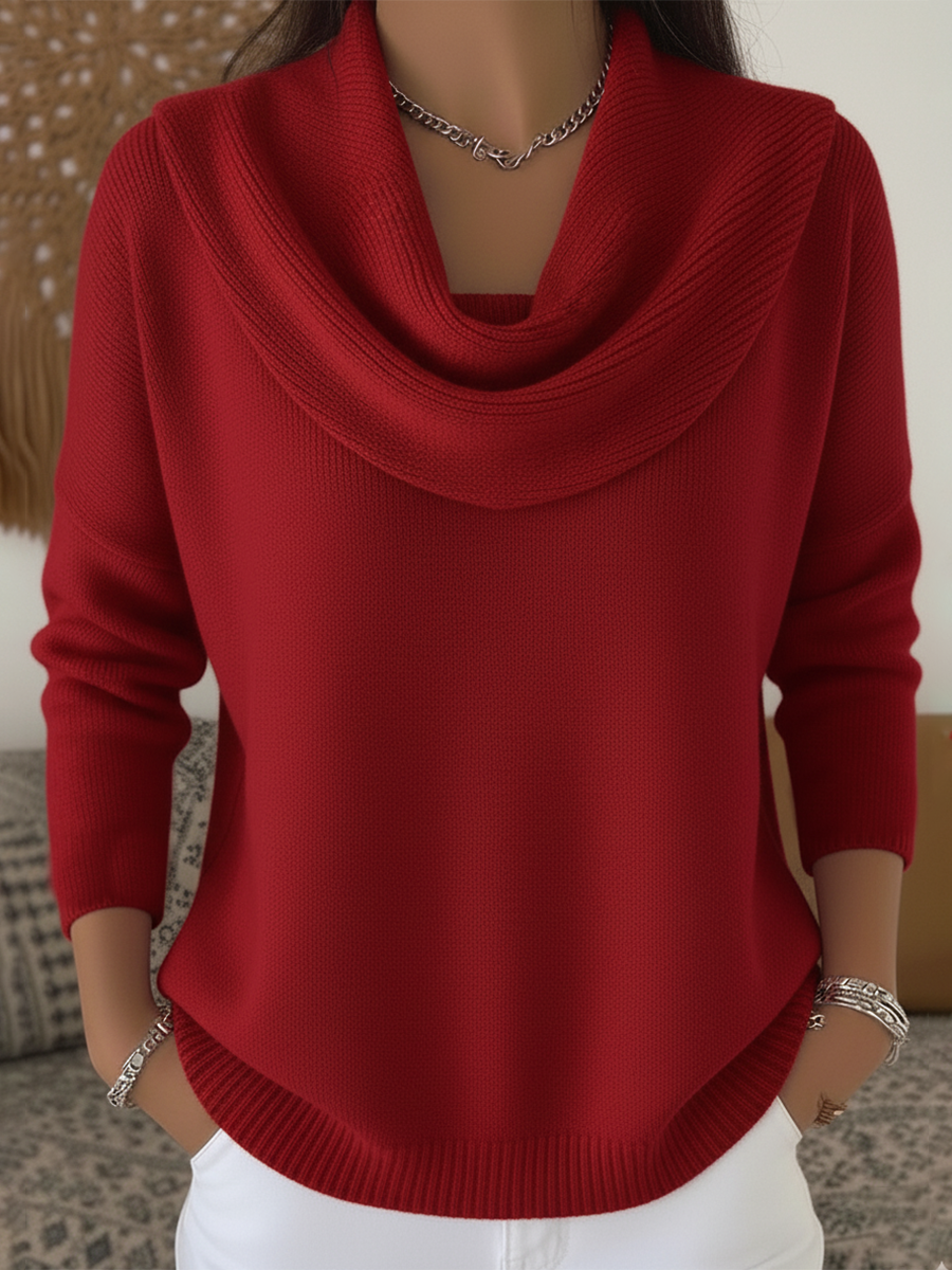 Victoria™ - Elegant Ruffled Collar Sweater Top
