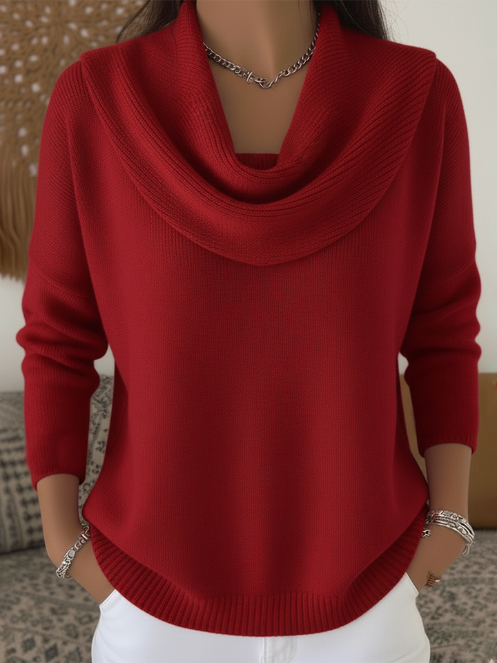 Victoria™ - Elegant Ruffled Collar Sweater Top