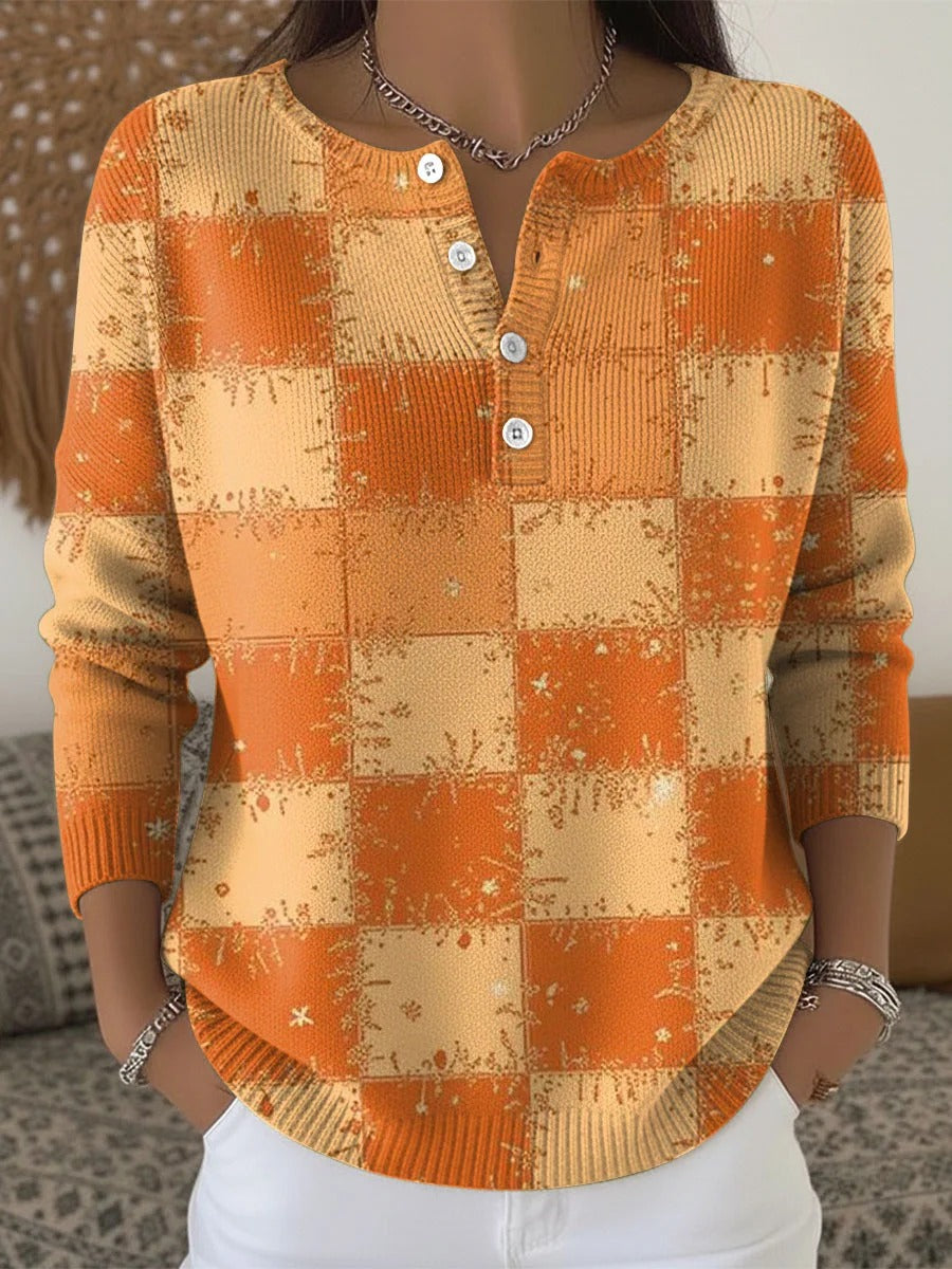 Sydney™ - Women's Halloween Plaid Art Print Cardigan